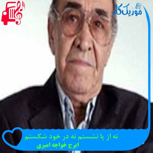 آهنگ نه از پا نشستم نه در خود شکستم از ایرج خواجه امیری + متن ترانه آهنگ نه از پا نشستم نه در خود شکستم از ایرج خواجه امیری + متن ترانه