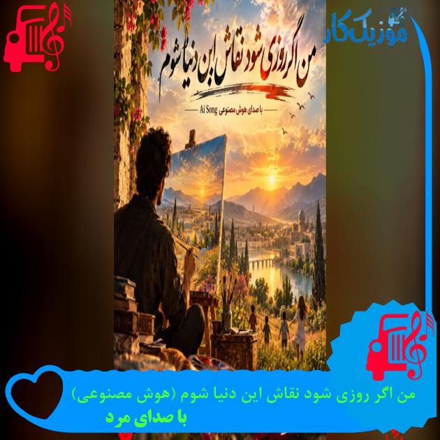 آهنگ من اگر روزی شود نقاش این دنیا شوم (هوش مصنوعی) از با صدای مرد