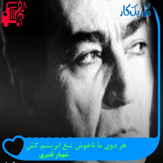 آهنگ هر دوی ما ناخوش تیغ ابریشم کش از شهیار قنبری + متن ترانه
