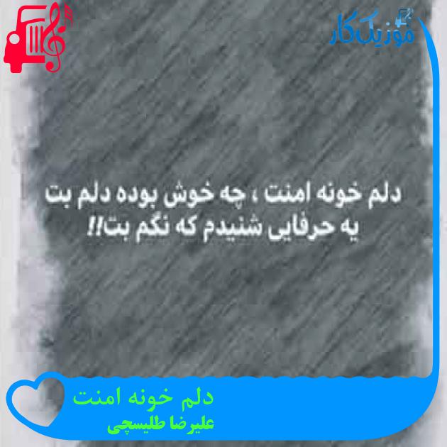 آهنگ دلم خونه امنت از علیرضا طلیسچی + متن ترانه